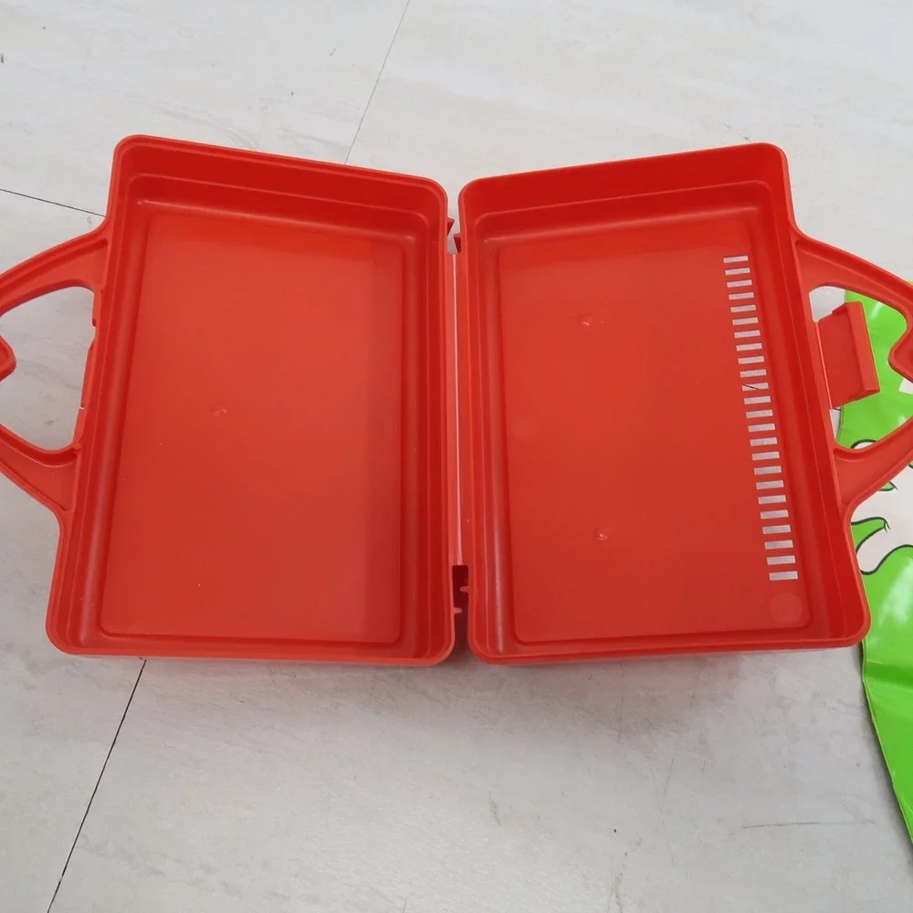 Vintage McDonalds Happy Meal Red Plastic Lunch Box Case 1988  Halloween Meal Bag